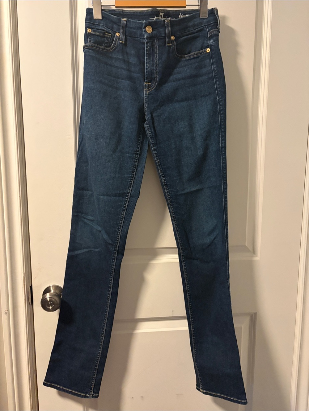 7 For All Mankind Women's Straight-Leg Jeans in Deep Indigo